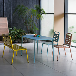 Stalowy fotelik dziecięcy Etroubles wielokolorowy [casa.pro]