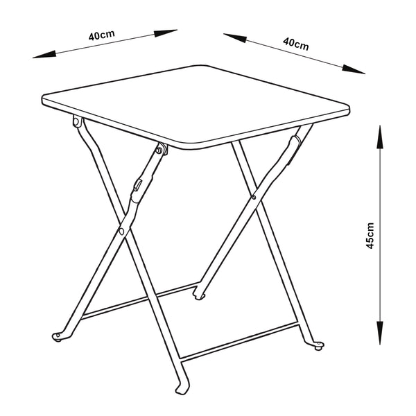 Stół składany Vegårshei stal 45x40x40 cm [en.casa]