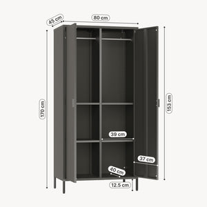 Szafa Esteli 170x80x45 cm stal [en.casa]