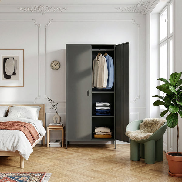 Szafa Esteli 170x80x45 cm stal [en.casa]