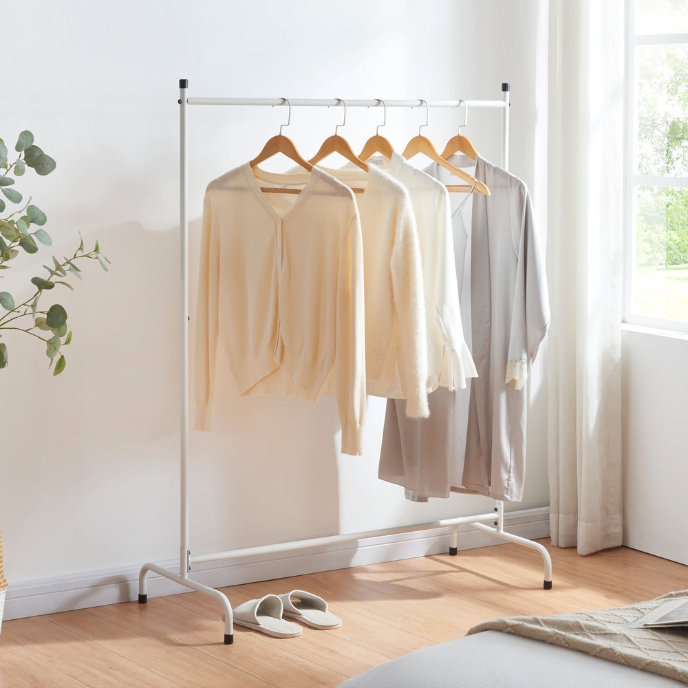 Wieszak na ubrania Haderup 137 x 100 x 45 cm biały [en.casa]