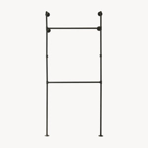 Wieszak na ubrania do montażu ściennego Kenävatka stal czarny [en.casa]