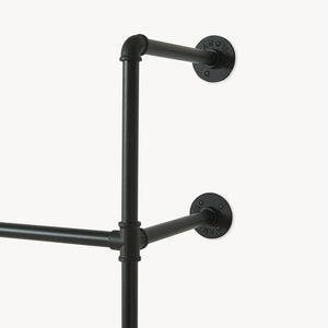 Wieszak na ubrania do montażu ściennego Kenävatka stal czarny [en.casa]