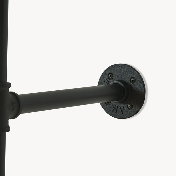 Wieszak na ubrania do montażu ściennego Kenävatka stal czarny [en.casa]