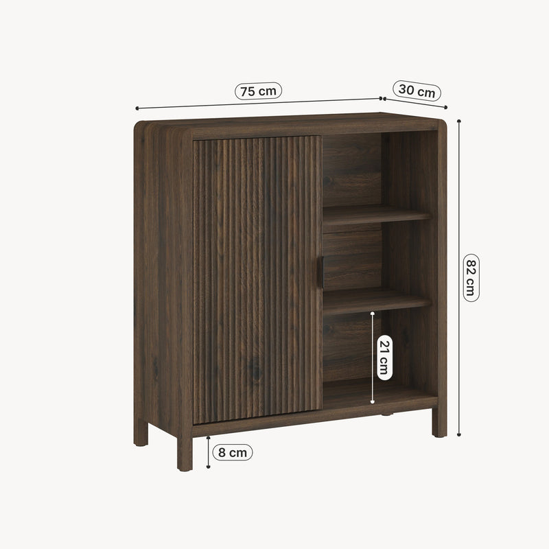Szkic wymiarowy Komoda Lukkodso 82x75x30 cm [en.casa]
