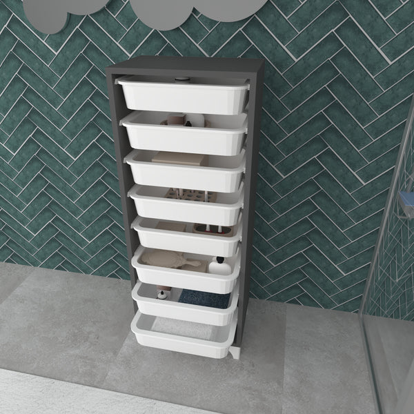 Komoda Lurøy z 8 koszami na przechowywanie w różnych kolorach [en.casa]