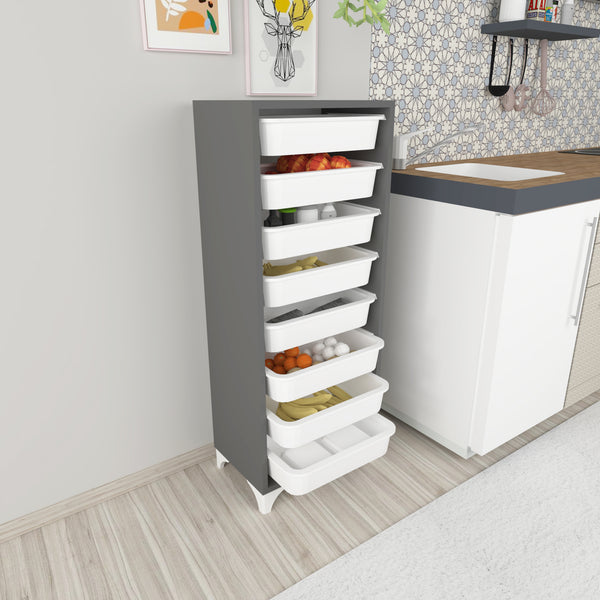 Komoda Lurøy z 8 koszami na przechowywanie w różnych kolorach [en.casa]