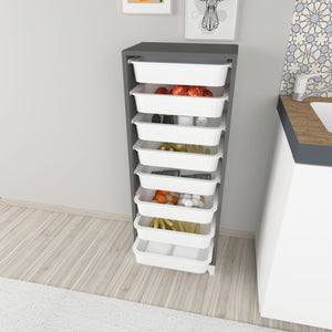 Komoda Lurøy z 8 koszami na przechowywanie w różnych kolorach [en.casa]