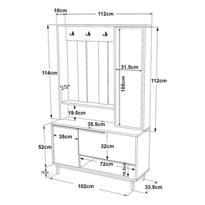 Kompaktowa szafa Vesanto 178x112x36 cm [en.casa]