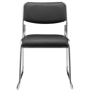 Zestaw 4 krzeseł konferencyjnych z tapicerką z imitacji skóry w różnych kolorach. kolory [pro.tec]