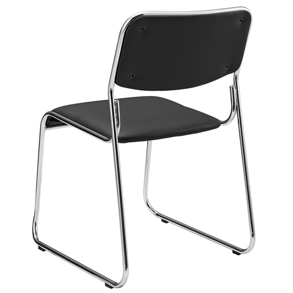 Zestaw 4 krzeseł konferencyjnych z tapicerką z imitacji skóry w różnych kolorach. kolory [pro.tec]