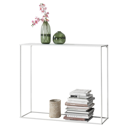 Konsola Aiora 95x110x32cm metalowa biała [en.casa]