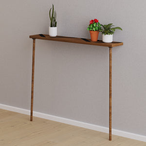 Drewniany stolik konsolowy Holmsland 70x80x14 cm [en.casa]