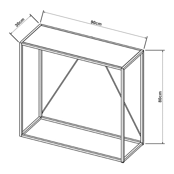 Konsola Austevoll 90x30x80cm w różnych kolorach. kolory [en.casa]