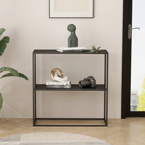 Stalowy stolik konsolowy Strömstad 80x80x26cm [en.casa]