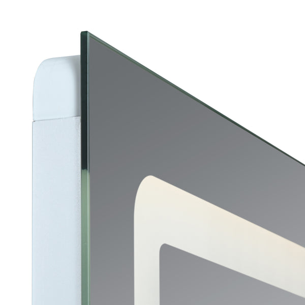 Lustro łazienkowe LED Chambave w kolorze srebrnym w różnych rozmiarach. rozmiary [pro.tec]