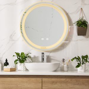 Lustro łazienkowe LED Maratea srebrne w różnych rozmiarach rozmiary [pro.tec]