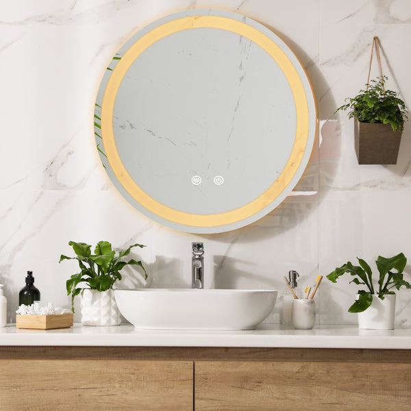 Lustro łazienkowe LED Maratea srebrne w różnych rozmiarach rozmiary [pro.tec]