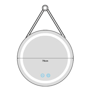 Lustro łazienkowe Picerno LED ze złotym zawieszeniem w różnych rozmiarach rozmiary [pro.tec]