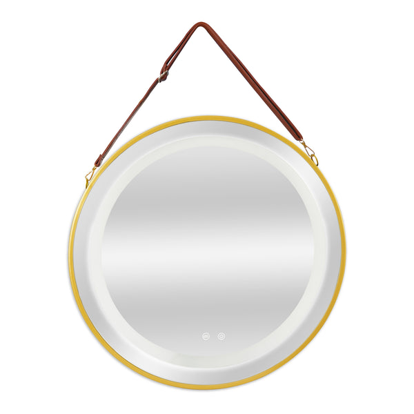 Lustro łazienkowe Picerno LED ze złotym zawieszeniem w różnych rozmiarach rozmiary [pro.tec]