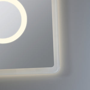 Białe lustro łazienkowe LED Racale w różnych rozmiarach rozmiary [pro.tec]