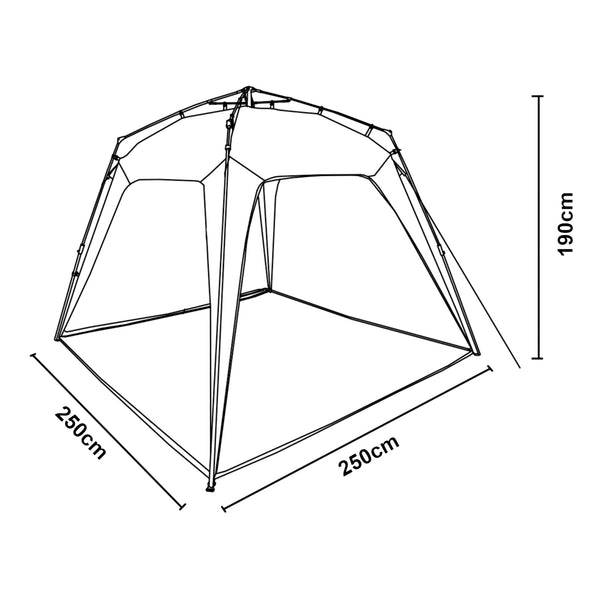 Składany pawilon Barendrecht z oświetleniem LED 2,5x2,5 metra [pro.tec]