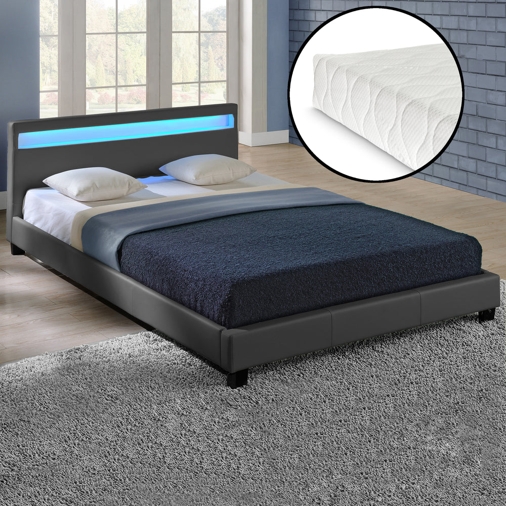 Polsterbett Paris LED RGB Beleuchtung Kaltschaummatratze in versch. Ausführungen Corium - premiumXL