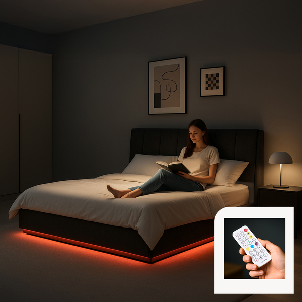 Łóżko tapicerowane LED Tröstiar [en.casa]