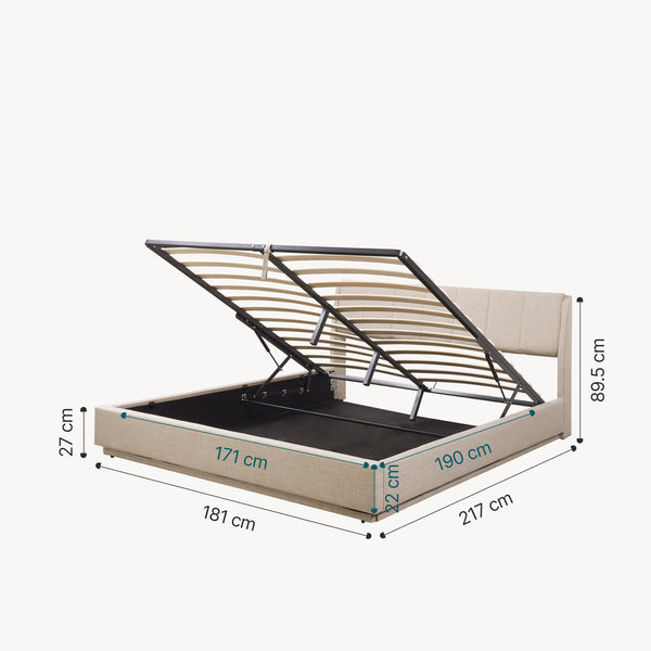 Łóżko tapicerowane LED Tröstiar [en.casa]