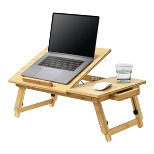 Bambusowy stolik na laptopa Trysil 55x35x28cm [en.casa] - premiumXL
