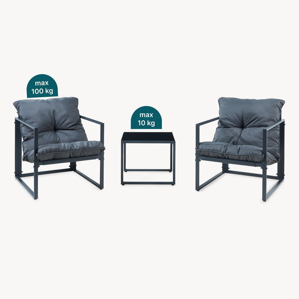 Zestaw mebli wypoczynkowych Karg 3-częściowy [casa.pro]