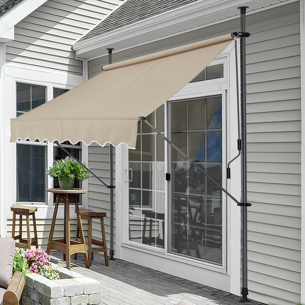 Klemmmarkise Stem Grau oder Sandfarben [pro.tec] - premiumXL