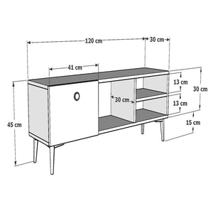 Stolik pod telewizor Nannestad 45x120x30 cm w różnych kolorach. kolory [en.casa]