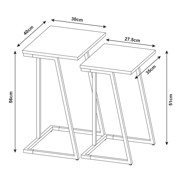 Stolik kawowy Salem zestaw 2 [en.casa]