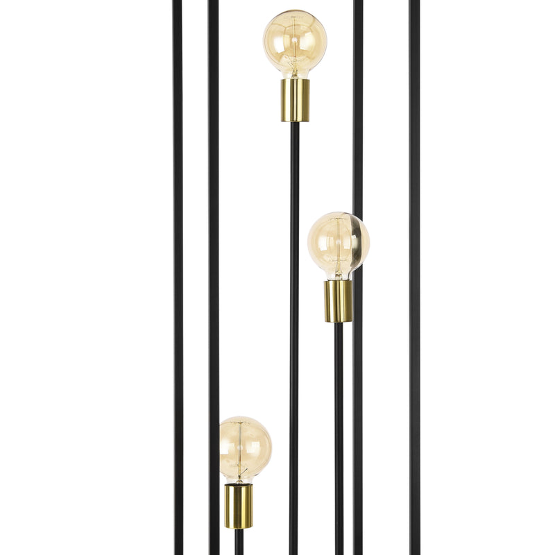 Szkic wymiarowy Lampa podłogowa Groningen 3-light metal w różnych kolorach kolory [lux.pro]