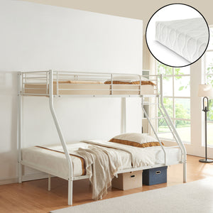 Metall - Etagenbett Sortland 200x140/90 cm mit Matratzen [neu.haus] - premiumXL