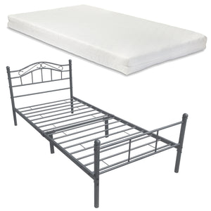 Łóżko metalowe Florencja z materacem w różnych rozmiarach i kolorach en.casa