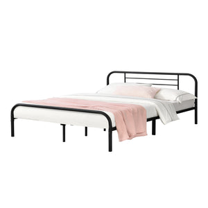 Łóżko metalowe Atammik w różnych rozmiarach Czarny en.casa