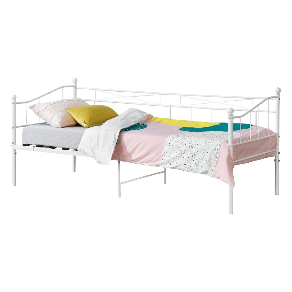 Łóżko metalowe Arjeplog 90x200 cm do 150 kg różne kolory en.casa - premiumXL
