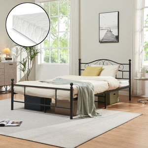 Metallbett Florenz 120x200 cm mit/ohne Kaltschaummatratze versch. Farben [en.casa] - premiumXL