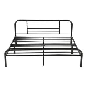 Łóżko metalowe Atammik w różnych rozmiarach Czarny en.casa