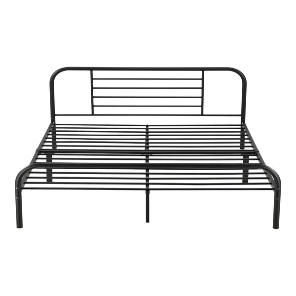Łóżko metalowe Atammik w różnych rozmiarach Czarny en.casa