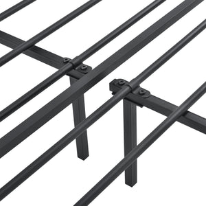 Łóżko metalowe Hanko w różnych rozmiarach Czarny en.casa