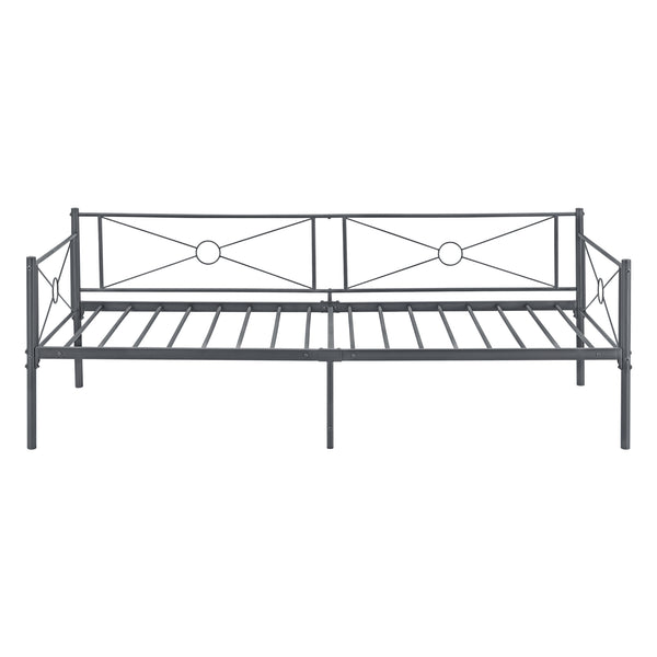 Łóżko metalowe Alvesta 90x200 cm z zagłówkiem i podnóżkiem w różnych kolorach kolory en.casa