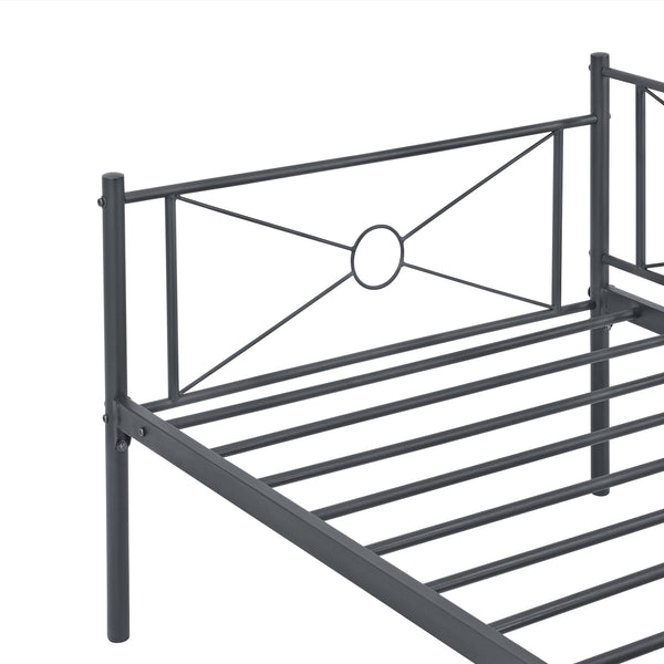 Łóżko metalowe Alvesta 90x200 cm z zagłówkiem i podnóżkiem w różnych kolorach kolory en.casa