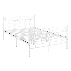 Łóżko metalowe Apolda do 300kg różne rozmiary Rozmiary Biały [en.casa]