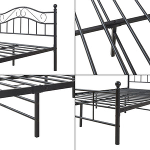 Łóżko metalowe Florenz 120x200 cm z materacem z zimnej pianki lub bez w różnych kolorach kolory [en.casa]