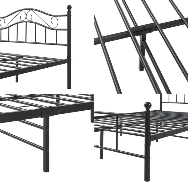 Łóżko metalowe Florenz 120x200 cm z materacem z zimnej pianki lub bez w różnych kolorach kolory [en.casa]