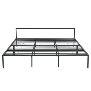 Łóżko metalowe Imatra stal czarny [en.casa]