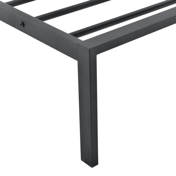 Łóżko metalowe Imatra stal czarny [en.casa]